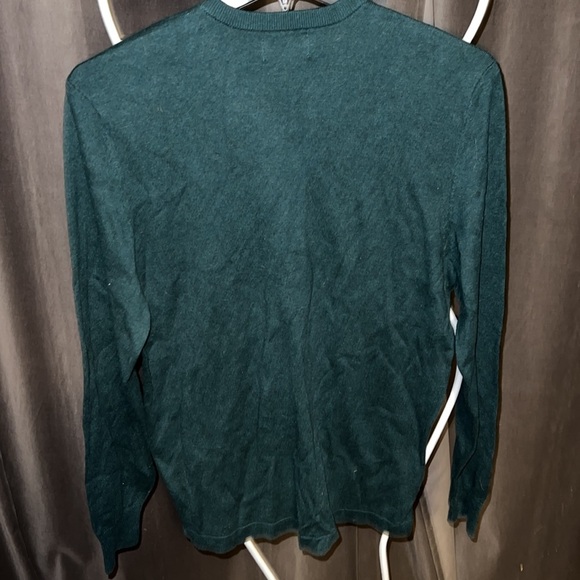 Men’s sweater v neck lands end canvas green M nwt - Picture 2 of 4